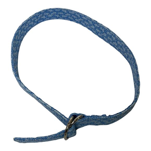 Vineyard Vines Women's Ring Belt Cotton Blue Fish Adjustable Preppy Size M - Picture 7 of 7